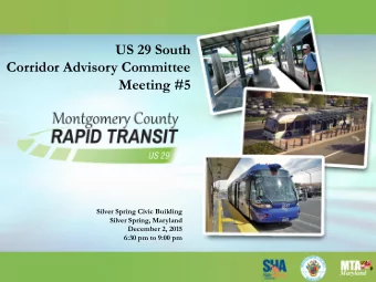 Meeting #5  Silver Spring Civic Building  Silver Spring, Maryland  December 2, 2015  6:30 pm to