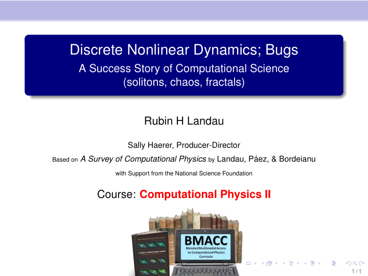 discrete nonlinear dynamics bugs