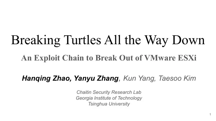 breaking turtles all the way down