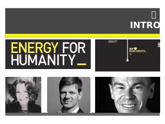 INTRO  a new voice for the  environmental movement    T  oday nearly three billion  people cook