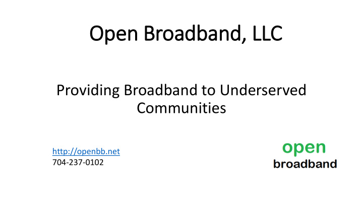 open broadband llc