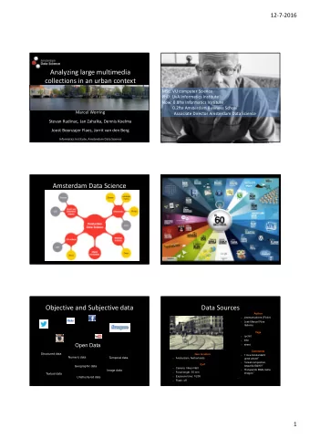 Analyzing large multimedia  collections in an urban context  MSc. VU computer Science  Amsterdam