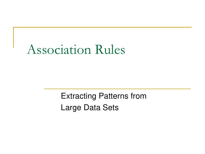 association rules
