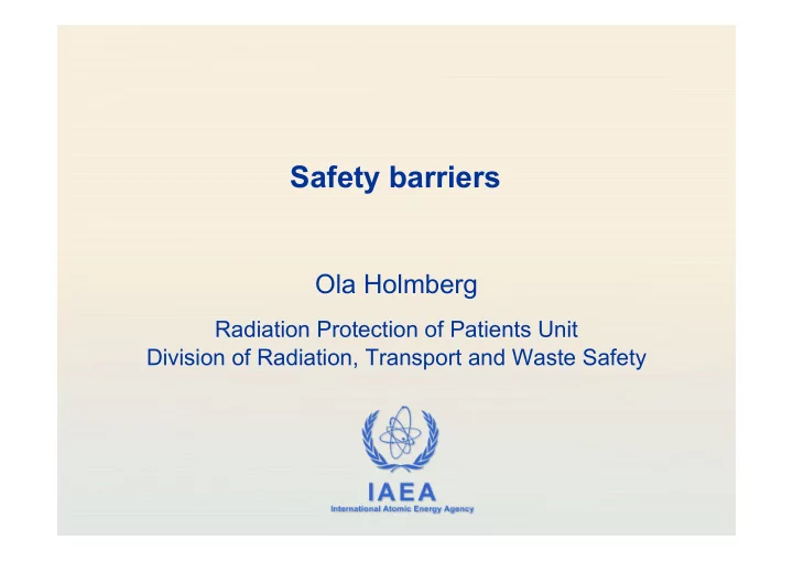 safety barriers
