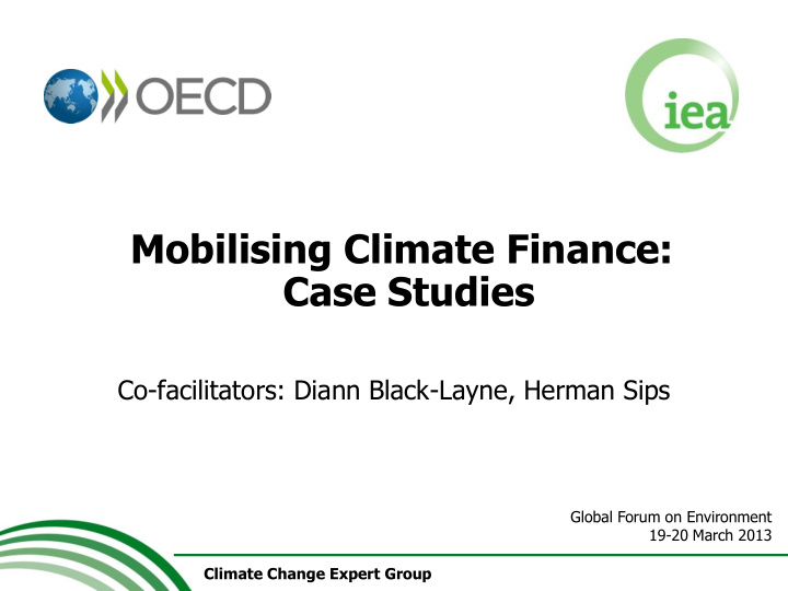 mobilising climate finance case studies