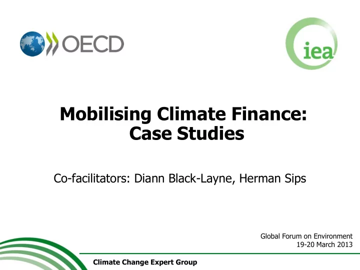 mobilising climate finance case studies