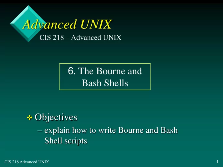 advanced unix