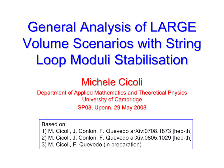 general analysis of large general analysis of large