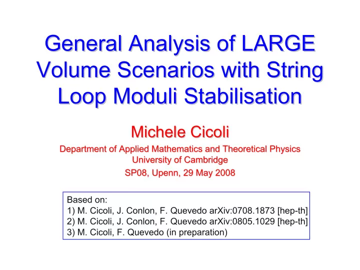 general analysis of large general analysis of large