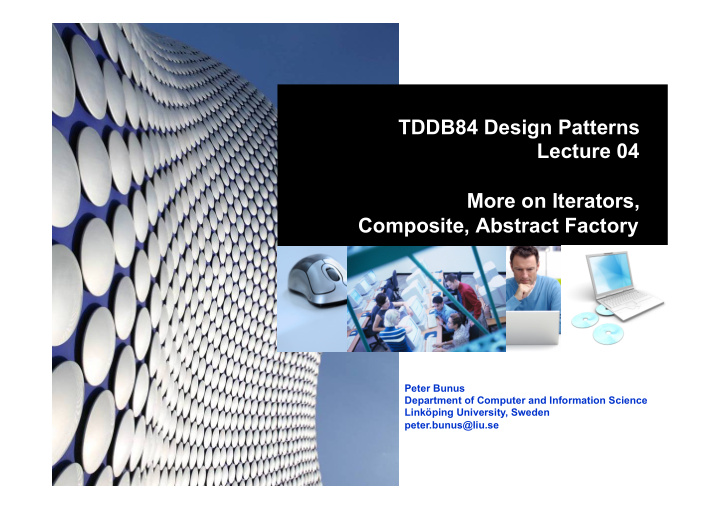 tddb84 design patterns lecture 04 more on iterators