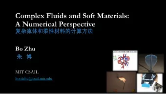 Complex Fluids and Soft Materials:  A Numerical Perspective
