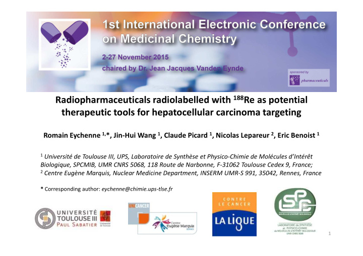 radiopharmaceuticals radiolabelled with 188 re as