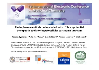 Radiopharmaceuticals radiolabelled with 188 Re as potential  therapeutic tools for hepatocellular