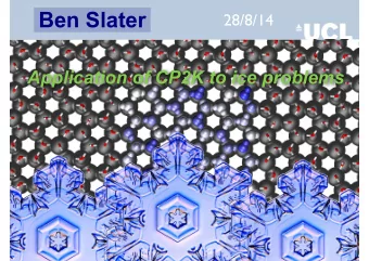 Ben Slater  28/8/14  Application of CP2K to ice problems  Ice phase diagram  15 known crystalline