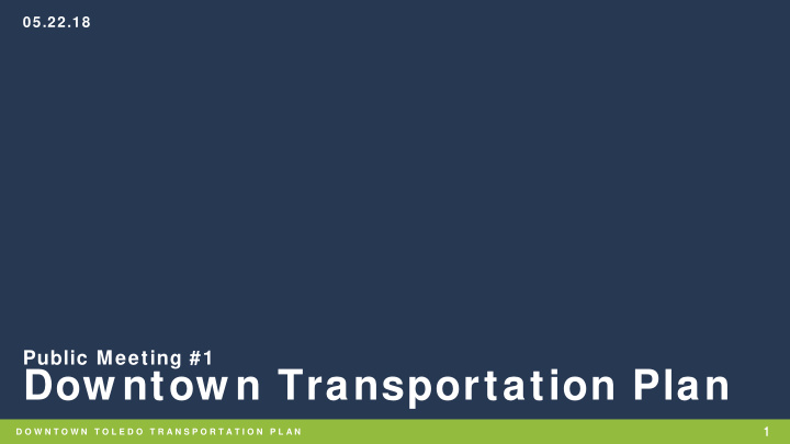 dow ntow n transportation plan