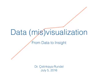 Data (mis)visualization  From Data to Insight  Dr. etinkaya-Rundel  July 5, 2016  What is wrong