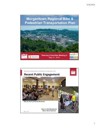 Morgantown Regional Bike &amp;  Morgantown Regional Bike and Pedestrian Transportation Plan