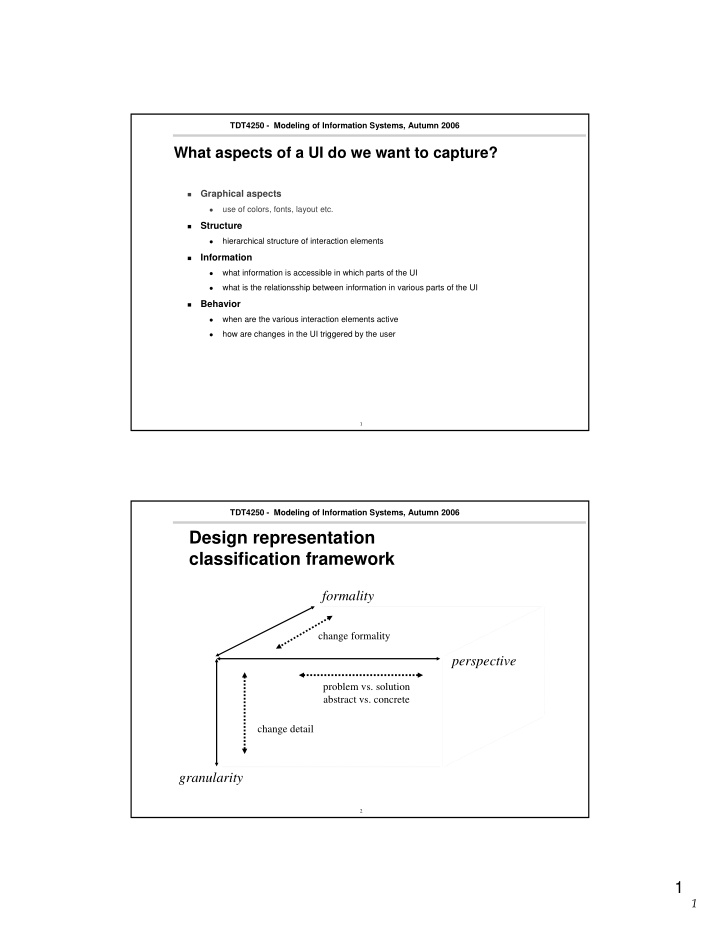 design representation classification framework