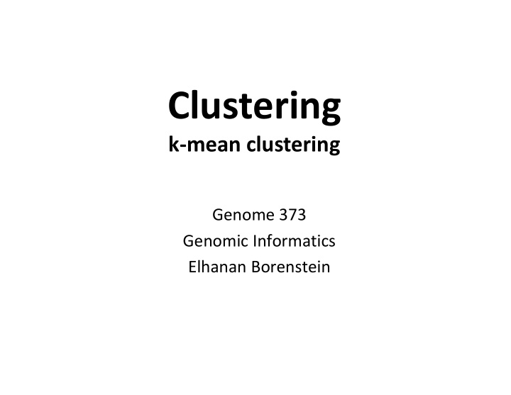 clustering