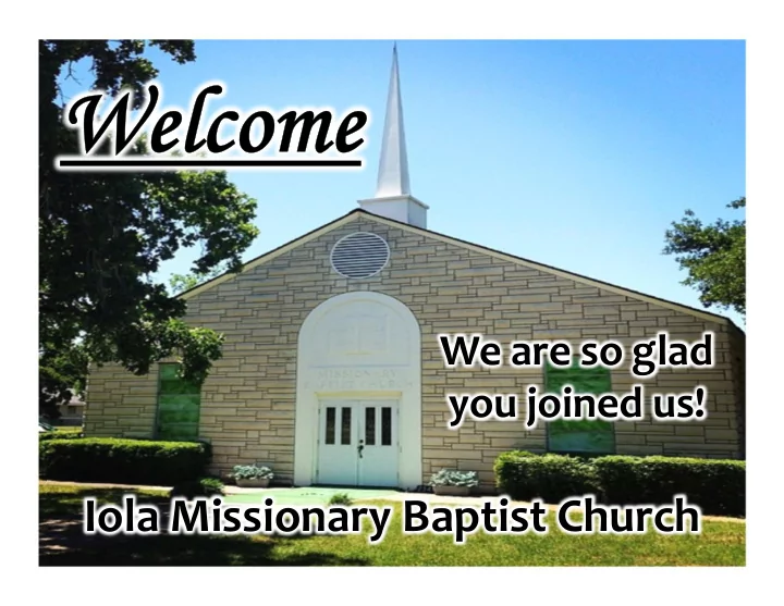 iola missionary baptist church there is power in the blood
