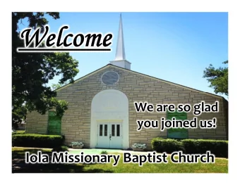 Iola Missionary Baptist Church  There Is Power  in the Blood  Hymn # 132  Would you be free from