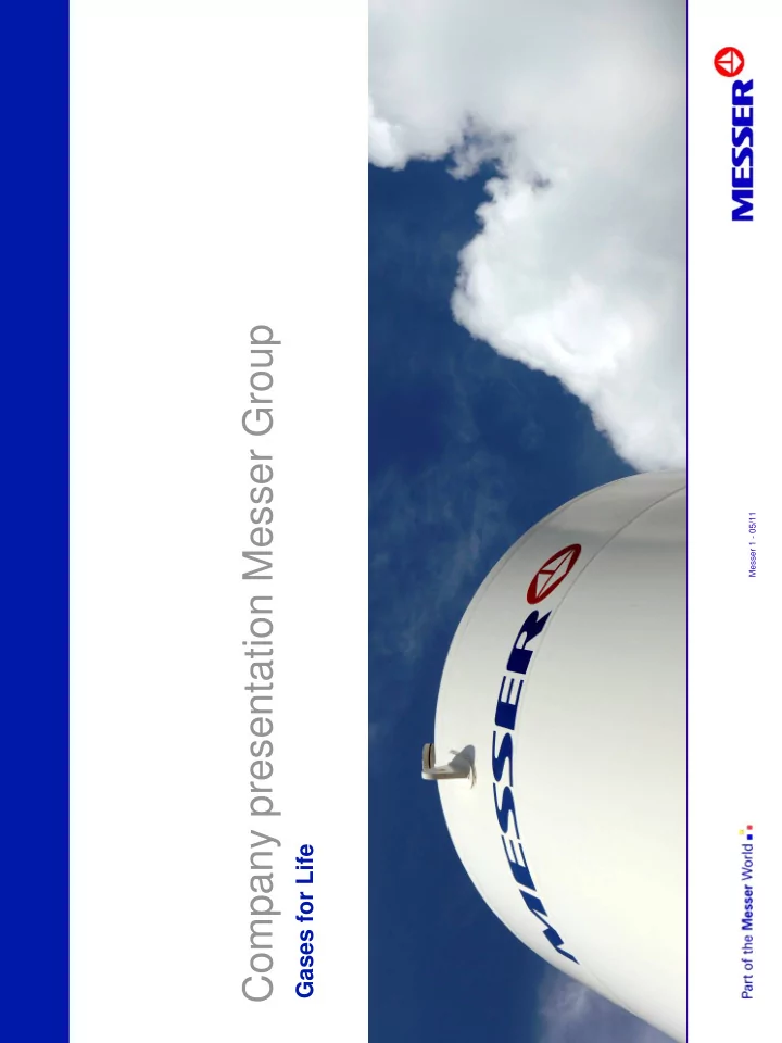 company presentation messer group