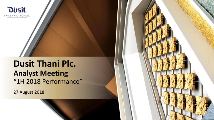 dusit thani plc