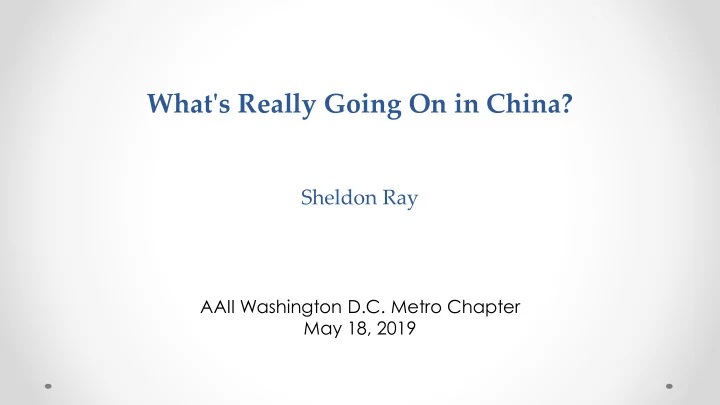 what s really going on in china