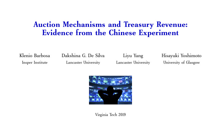 auction mechanisms and treasury revenue evidence from the