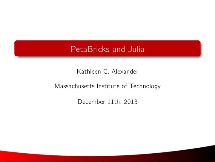 petabricks and julia