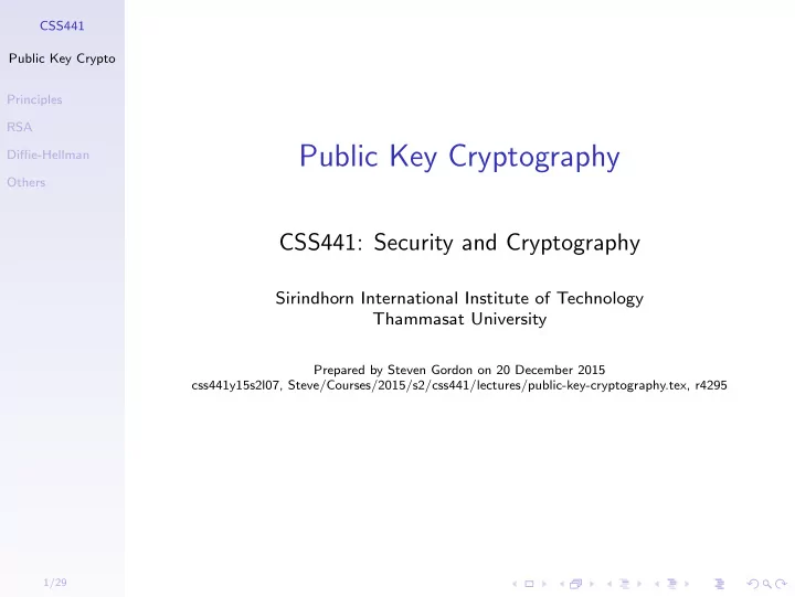 public key cryptography