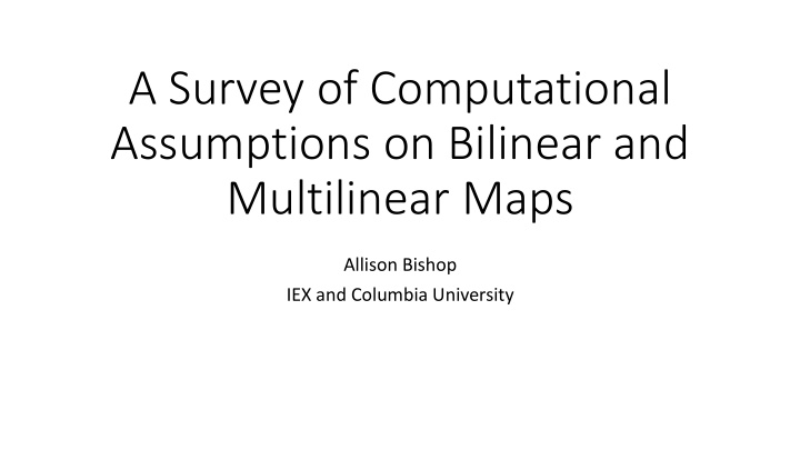 a survey of computational