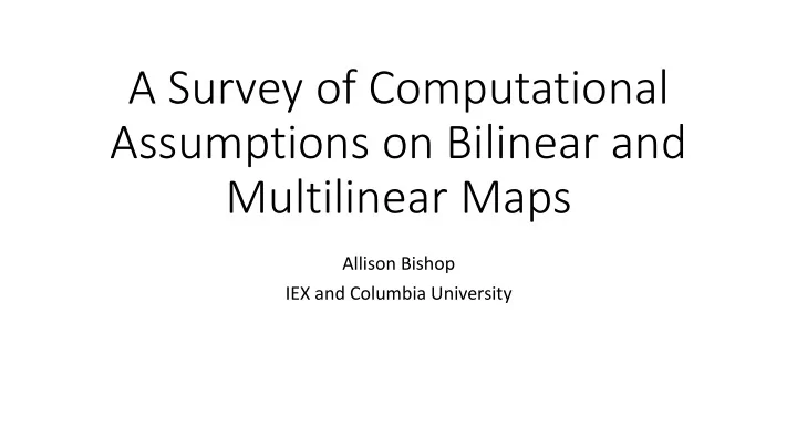 a survey of computational
