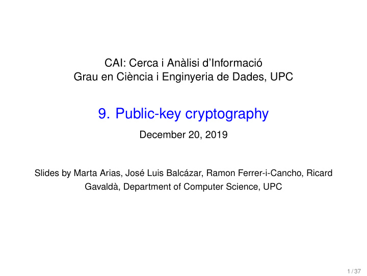 9 public key cryptography