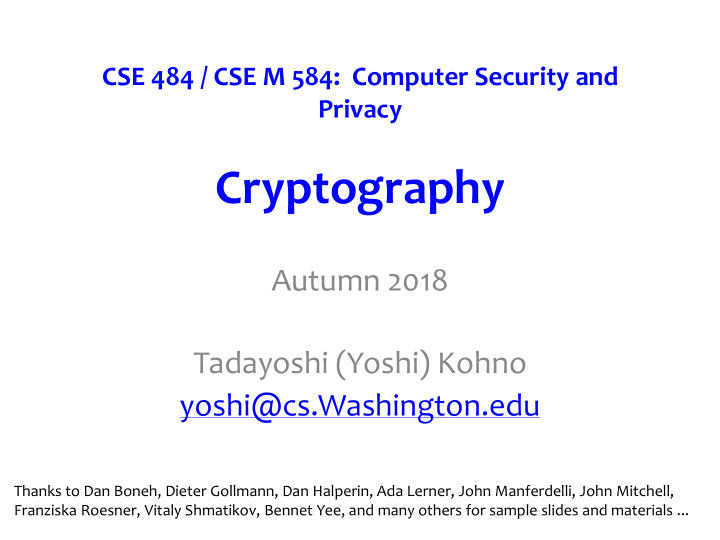 cryptography