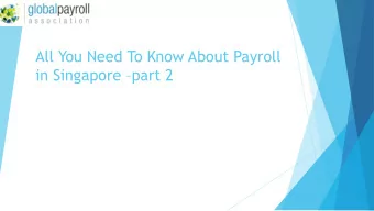 All You Need To Know About Payroll  in Singapore part 2  Agenda  Central Provident Fund  u