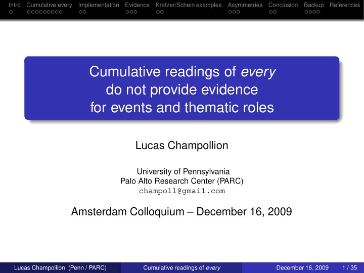 cumulative readings of every do not provide evidence for