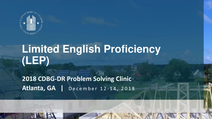 limited english proficiency lep