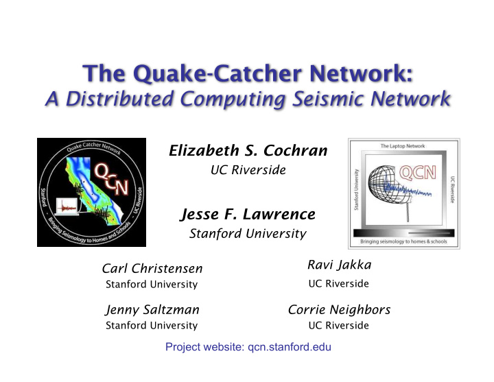 the quake catcher network a distributed computing seismic