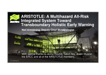 ARISTOTLE: A Multihazard All-Risk  Integrated System Toward  Transboundary Holistic Early Warning