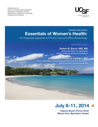 Essentials of  Womens Health  An Integrated Approach to Primary Care and  Office Gynecology