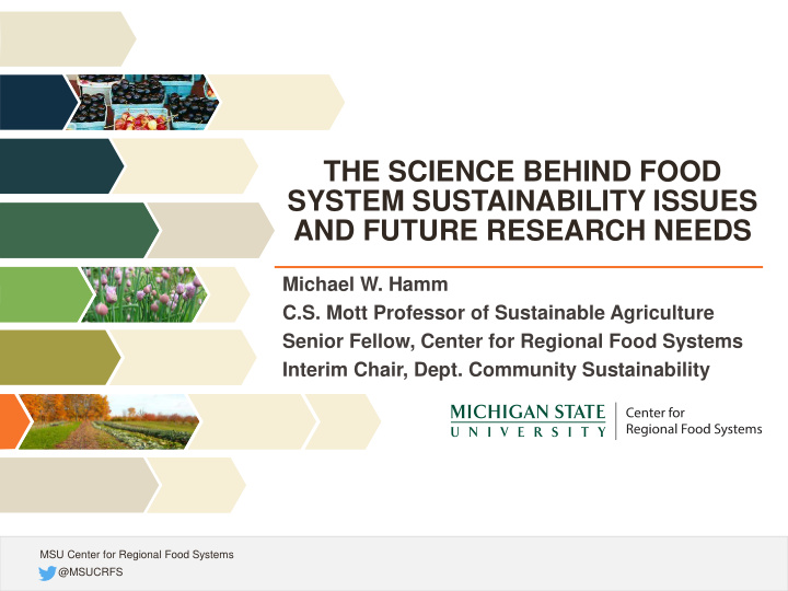 the science behind food system sustainability issues and