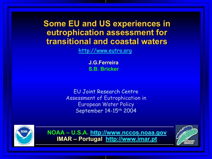 some eu and us experiences in some eu and us experiences