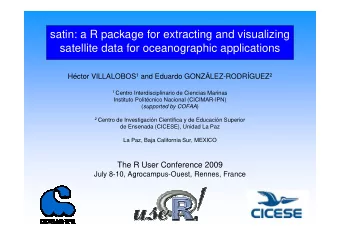 satin: a R package for extracting and visualizing  satellite data for oceanographic applications