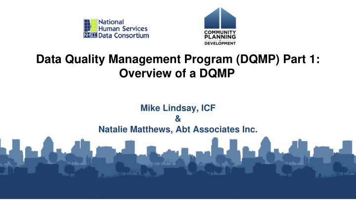 data quality management program dqmp part 1 overview of a