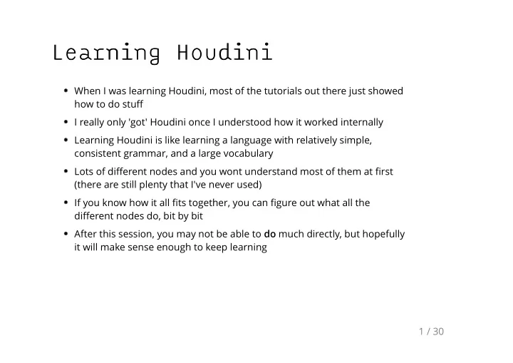 learning houdini learning houdini