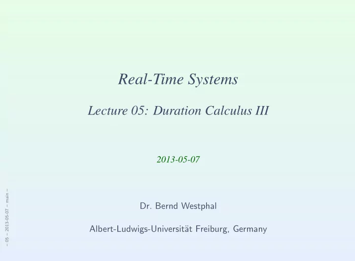 real time systems