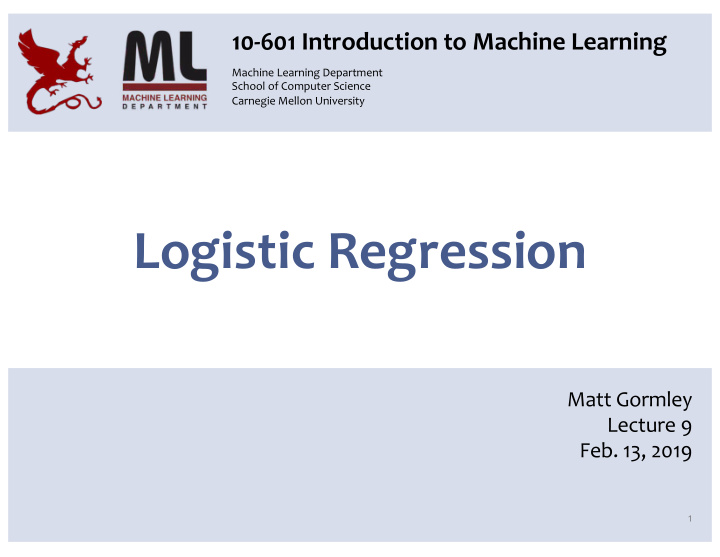 logistic regression