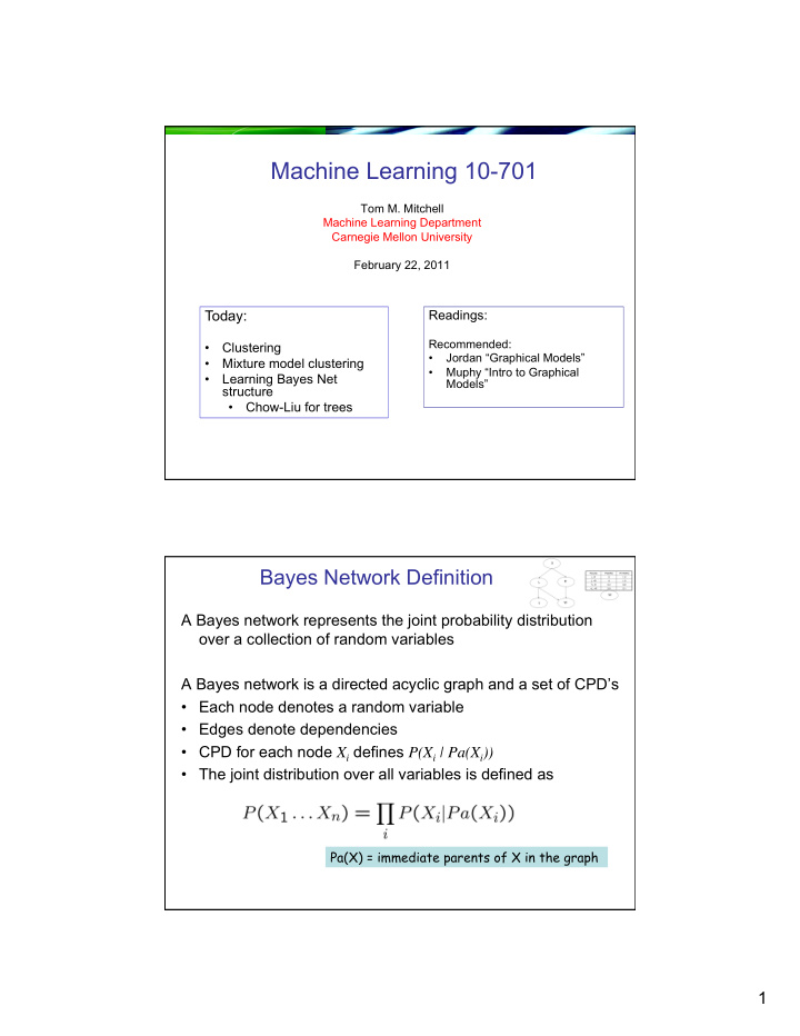 machine learning 10 701