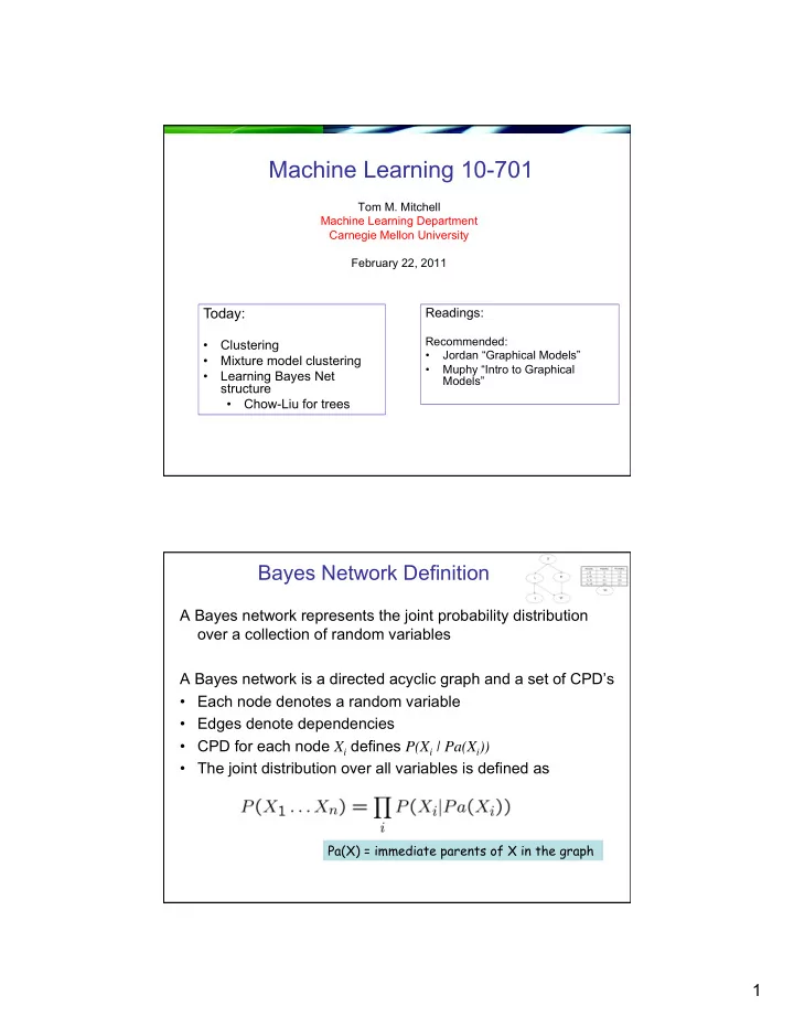 machine learning 10 701